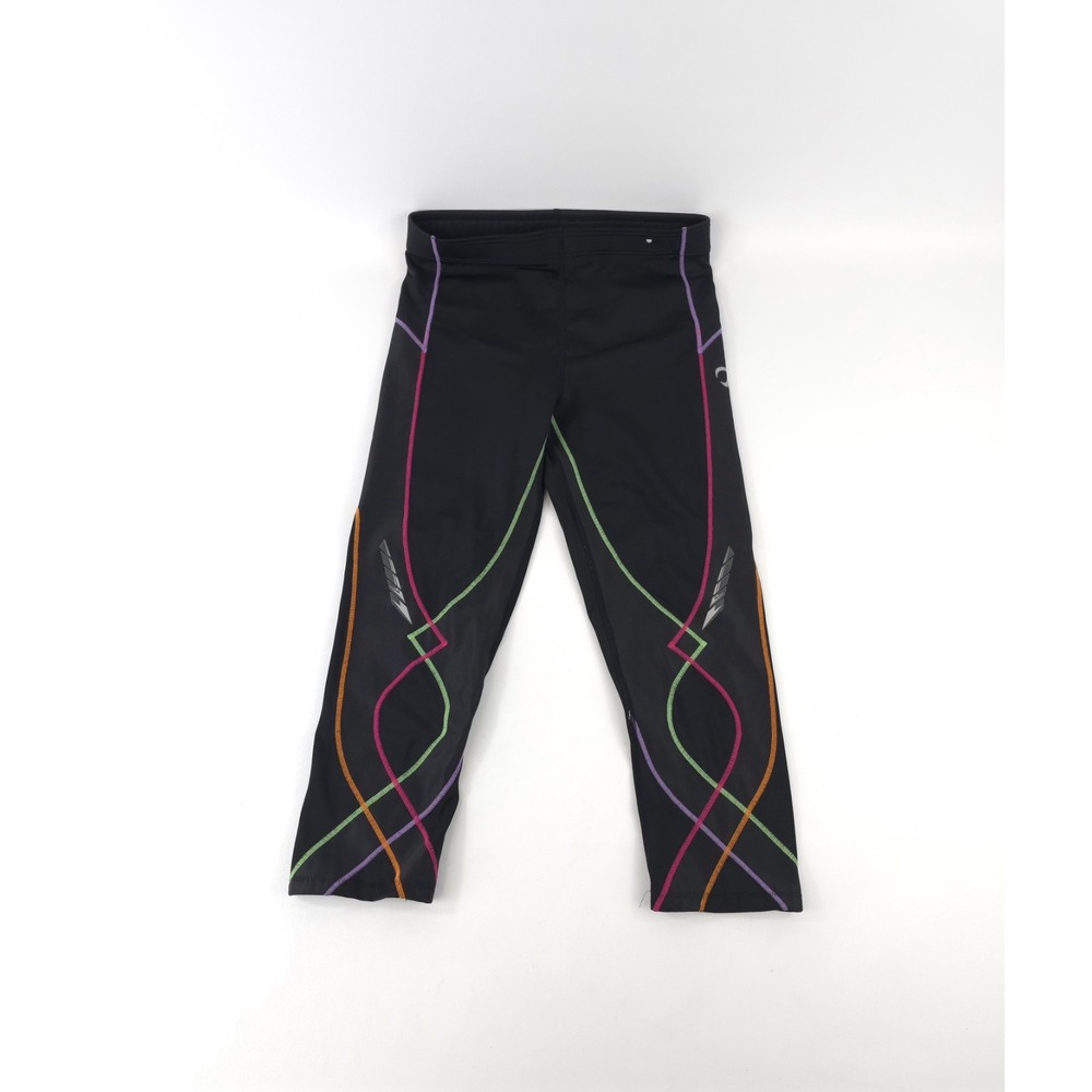 CW-X Women's Black Compression Leggings Size M Running Pull-On Stretch 125806